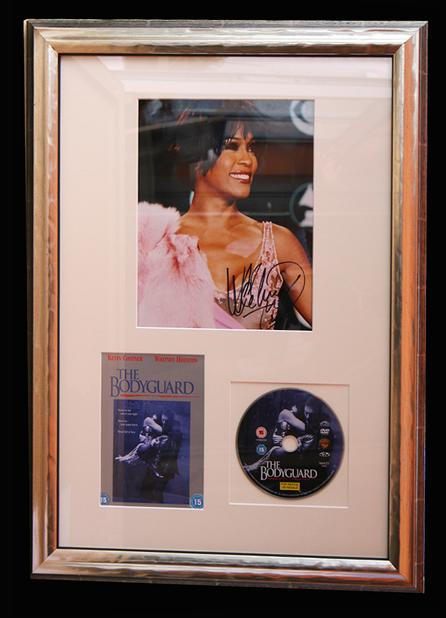 WHITNEY HOUSTON - Original Hand Signed Photograph with DVD 'The Bodyguard'